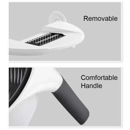 image-Multifunctional 2 In 1 Vegetable Slicer Cutter Chopper Fruit Strainer Basket Spiralizer Grater Food Peeler Mandoline Shredder