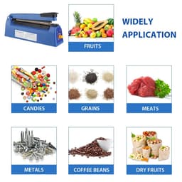 image-Electric Heat Sealing Machine Heat Sealer Hand Press Vacuum Food Plastic Bag Impulse Sealer Packaging Machine for Home Kitchen