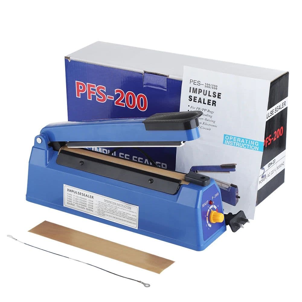 image-Electric Heat Sealing Machine Heat Sealer Hand Press Vacuum Food Plastic Bag Impulse Sealer Packaging Machine for Home Kitchen