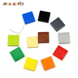 image-200pcs DIY Building Blocks Figure Bricks Ceramic Tile 2x2 Educational Creative Size Compatible With 3068 Toys for Children