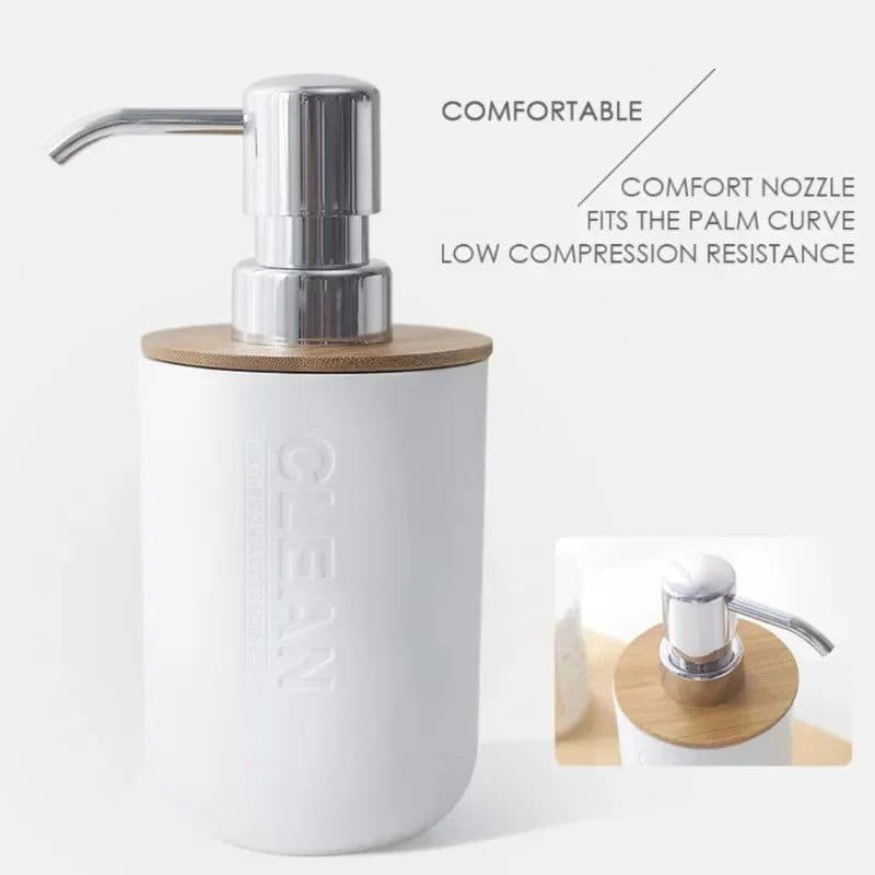 image-Bathroom Accessories Set Designer Soap Lotion Dispenser Toothbrush Holder Soap Dish Tumbler or wood Bottle Cup Black/White/gray