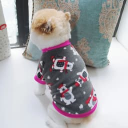 image-Winter Warm Pet Coat Christmas Dog Clothes For Small Dogs Chihuahua Pug Snowflake Snowman Printed Puppy Cat Clothing Ropa Perro
