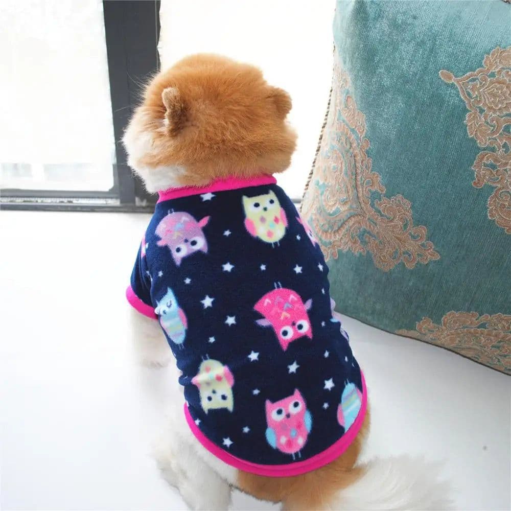 image-Winter Warm Pet Coat Christmas Dog Clothes For Small Dogs Chihuahua Pug Snowflake Snowman Printed Puppy Cat Clothing Ropa Perro