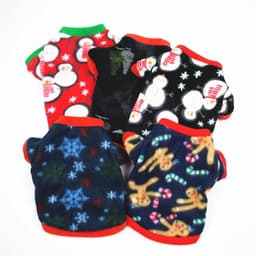 image-Winter Warm Pet Coat Christmas Dog Clothes For Small Dogs Chihuahua Pug Snowflake Snowman Printed Puppy Cat Clothing Ropa Perro