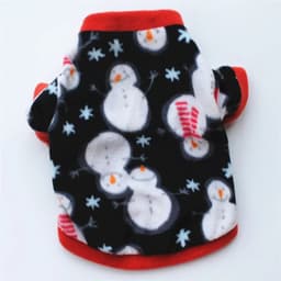 image-Winter Warm Pet Coat Christmas Dog Clothes For Small Dogs Chihuahua Pug Snowflake Snowman Printed Puppy Cat Clothing Ropa Perro