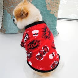 image-Winter Warm Pet Coat Christmas Dog Clothes For Small Dogs Chihuahua Pug Snowflake Snowman Printed Puppy Cat Clothing Ropa Perro