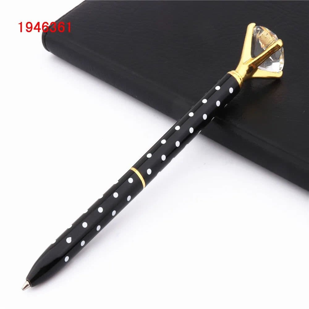 image-Fashion 095 Big Carat Large Diamond Crystal Business office Ballpoint Pens Pen For School Stationery Office Supplies