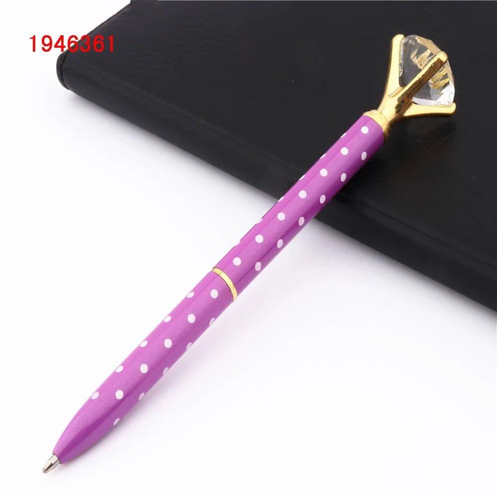 image-Fashion 095 Big Carat Large Diamond Crystal Business office Ballpoint Pens Pen For School Stationery Office Supplies