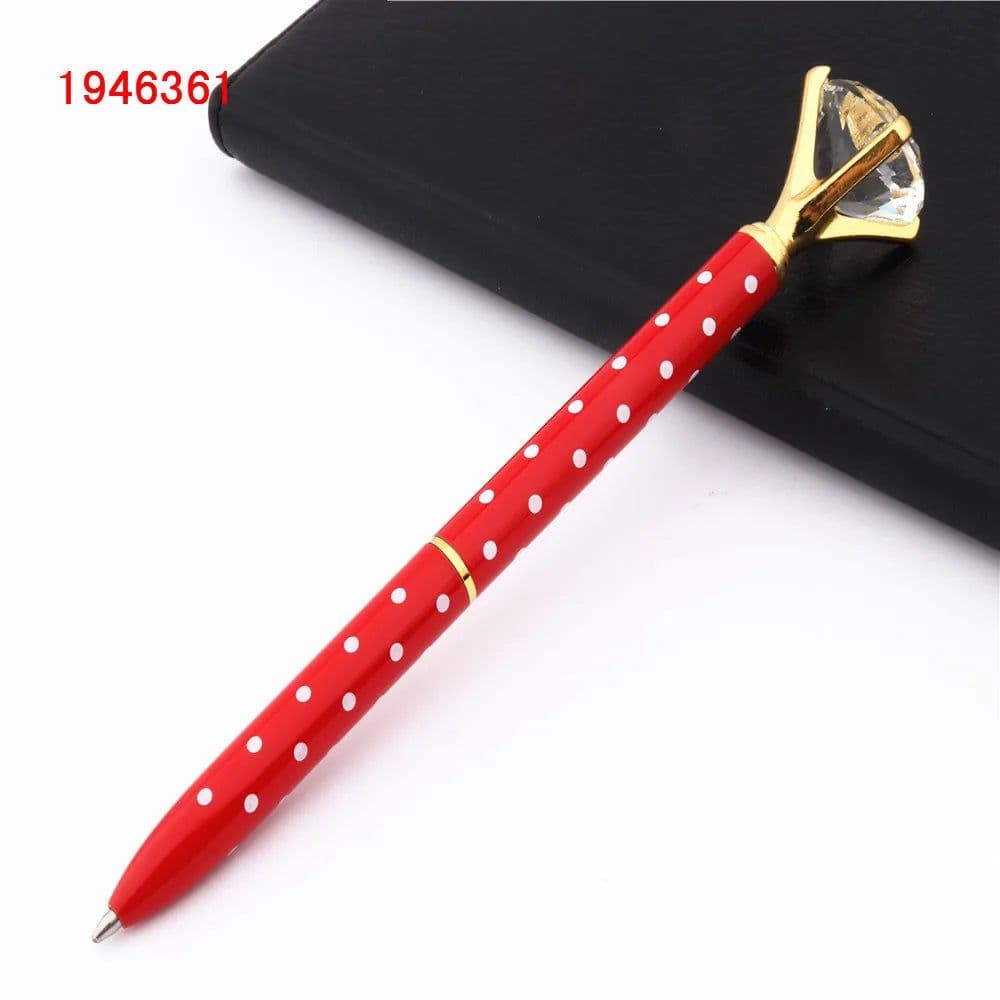 image-Fashion 095 Big Carat Large Diamond Crystal Business office Ballpoint Pens Pen For School Stationery Office Supplies