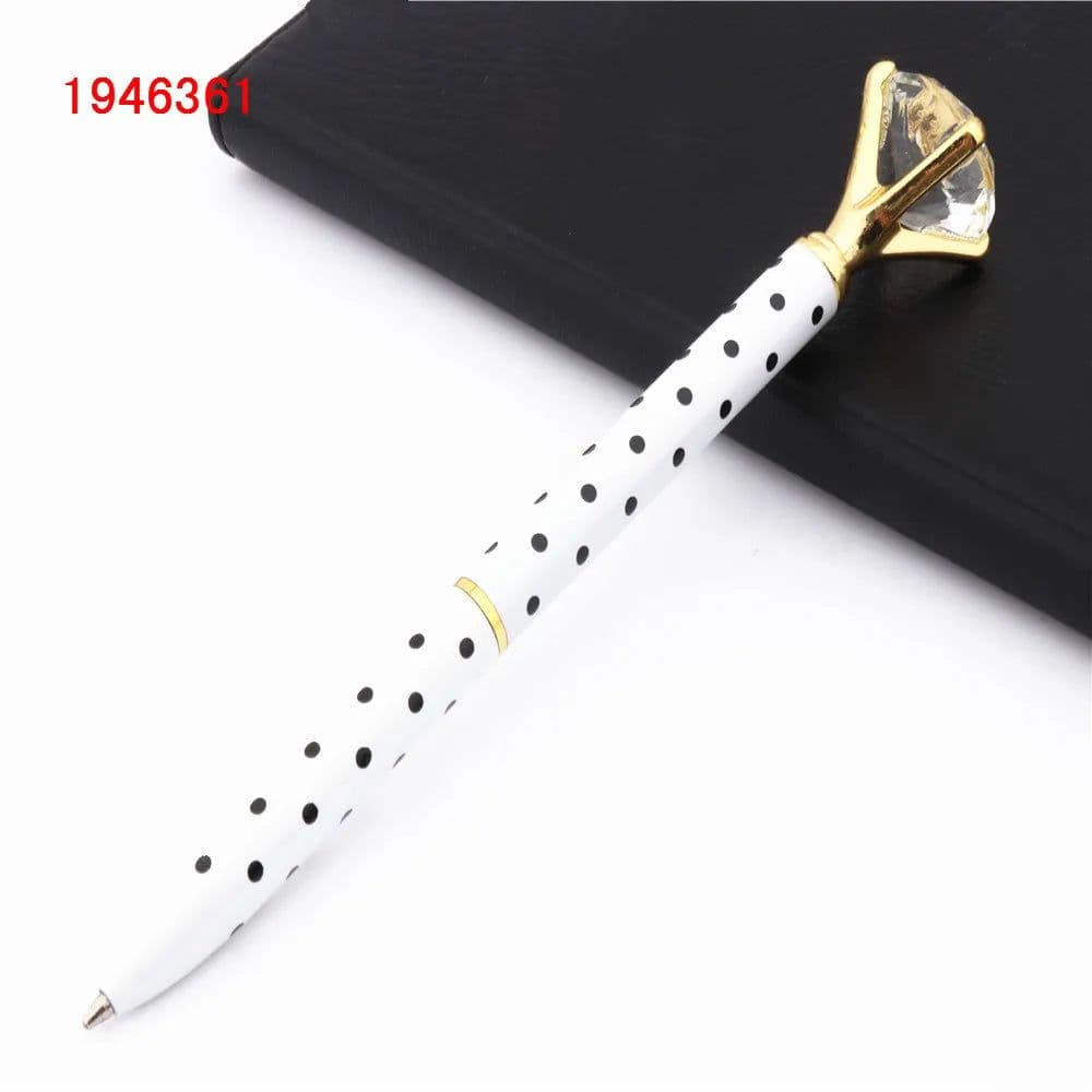 image-Fashion 095 Big Carat Large Diamond Crystal Business office Ballpoint Pens Pen For School Stationery Office Supplies