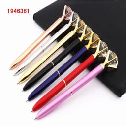image-Fashion 095 Big Carat Large Diamond Crystal Business office Ballpoint Pens Pen For School Stationery Office Supplies