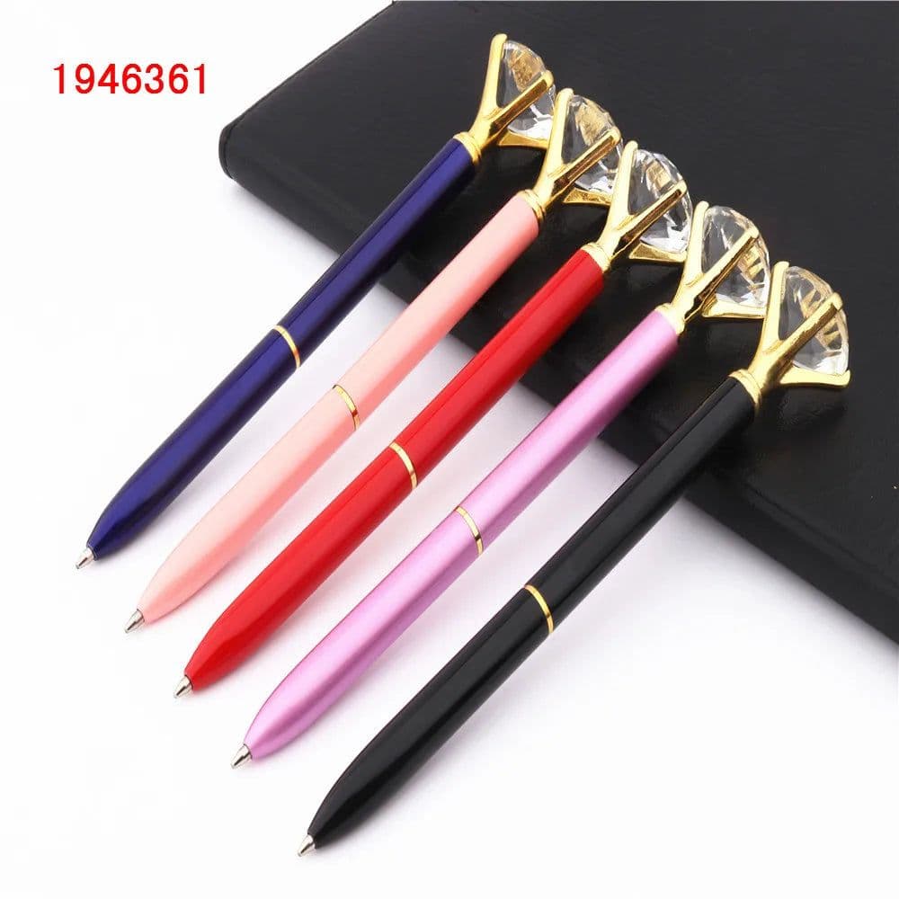 image-Fashion 095 Big Carat Large Diamond Crystal Business office Ballpoint Pens Pen For School Stationery Office Supplies