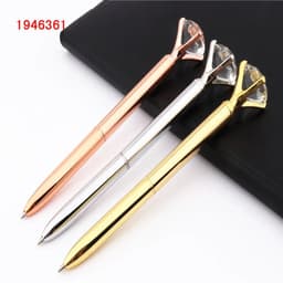 image-Fashion 095 Big Carat Large Diamond Crystal Business office Ballpoint Pens Pen For School Stationery Office Supplies
