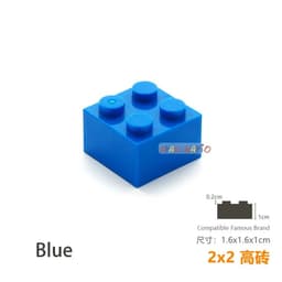 image-15pcs/lot DIY Blocks Building Bricks Thick 2X2 Educational Assemblage Construction Toys for Children Compatible With Brand