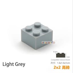 image-15pcs/lot DIY Blocks Building Bricks Thick 2X2 Educational Assemblage Construction Toys for Children Compatible With Brand