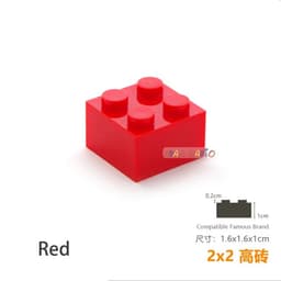 image-15pcs/lot DIY Blocks Building Bricks Thick 2X2 Educational Assemblage Construction Toys for Children Compatible With Brand