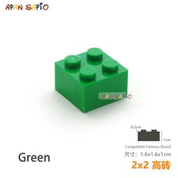 image-15pcs/lot DIY Blocks Building Bricks Thick 2X2 Educational Assemblage Construction Toys for Children Compatible With Brand
