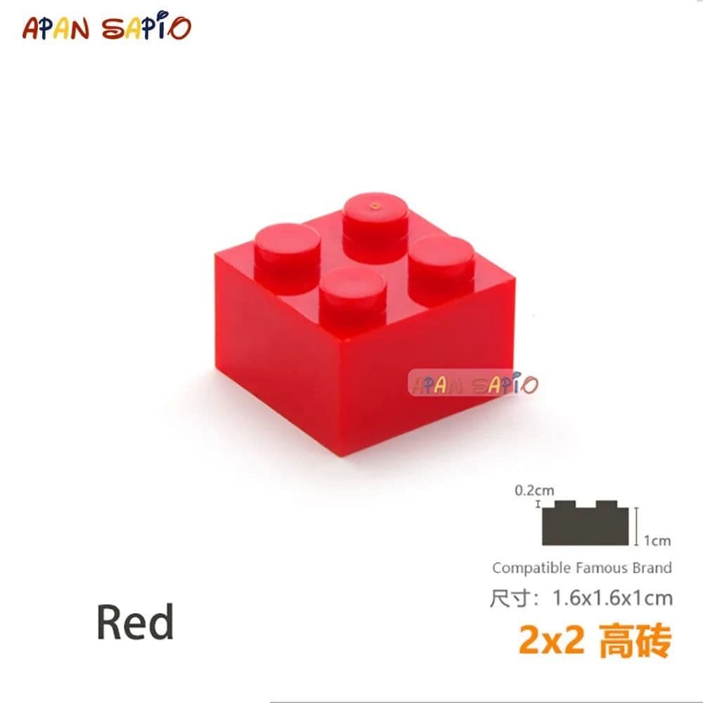image-15pcs/lot DIY Blocks Building Bricks Thick 2X2 Educational Assemblage Construction Toys for Children Compatible With Brand