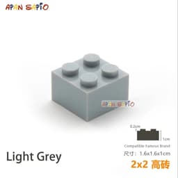 image-15pcs/lot DIY Blocks Building Bricks Thick 2X2 Educational Assemblage Construction Toys for Children Compatible With Brand