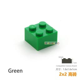 image-15pcs/lot DIY Blocks Building Bricks Thick 2X2 Educational Assemblage Construction Toys for Children Compatible With Brand