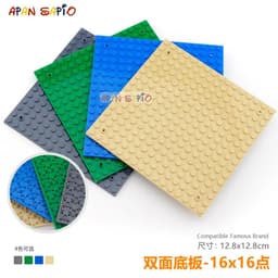 image-DIY Blocks Building Bricks Baseplates 16x16 Dots Educational Assemblage Construction Toys for Children Compatible With Brands
