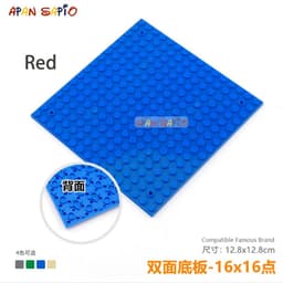 image-DIY Blocks Building Bricks Baseplates 16x16 Dots Educational Assemblage Construction Toys for Children Compatible With Brands
