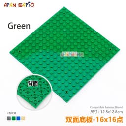 image-DIY Blocks Building Bricks Baseplates 16x16 Dots Educational Assemblage Construction Toys for Children Compatible With Brands