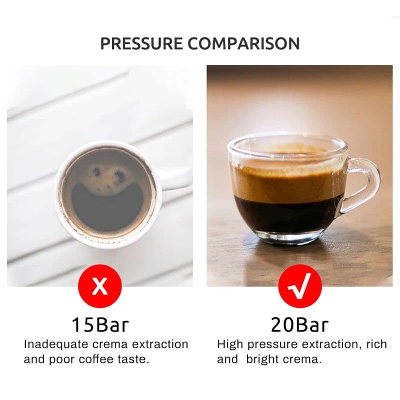 image-HiBREW Coffee Machine Cafetera 20 Bar Espresso inox Semi Automatic Expresso Cappuccino Hot Water Steam Temperature Display H5