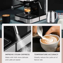 image-HiBREW Coffee Machine Cafetera 20 Bar Espresso inox Semi Automatic Expresso Cappuccino Hot Water Steam Temperature Display H5