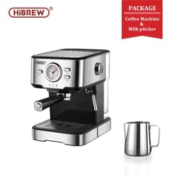 image-HiBREW Coffee Machine Cafetera 20 Bar Espresso inox Semi Automatic Expresso Cappuccino Hot Water Steam Temperature Display H5
