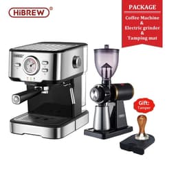image-HiBREW Coffee Machine Cafetera 20 Bar Espresso inox Semi Automatic Expresso Cappuccino Hot Water Steam Temperature Display H5