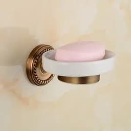 image-. Solid Brass Bathroom Accessories Set,Robe hook,Paper Holder,Towel Bar,Soap Basket,Bathroom Fitting Sets