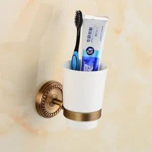 image-. Solid Brass Bathroom Accessories Set,Robe hook,Paper Holder,Towel Bar,Soap Basket,Bathroom Fitting Sets