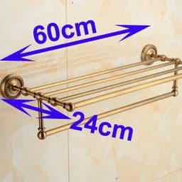 image-. Solid Brass Bathroom Accessories Set,Robe hook,Paper Holder,Towel Bar,Soap Basket,Bathroom Fitting Sets