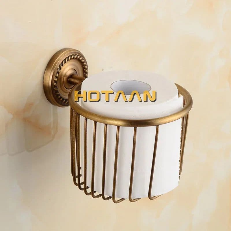 image-. Solid Brass Bathroom Accessories Set,Robe hook,Paper Holder,Towel Bar,Soap Basket,Bathroom Fitting Sets