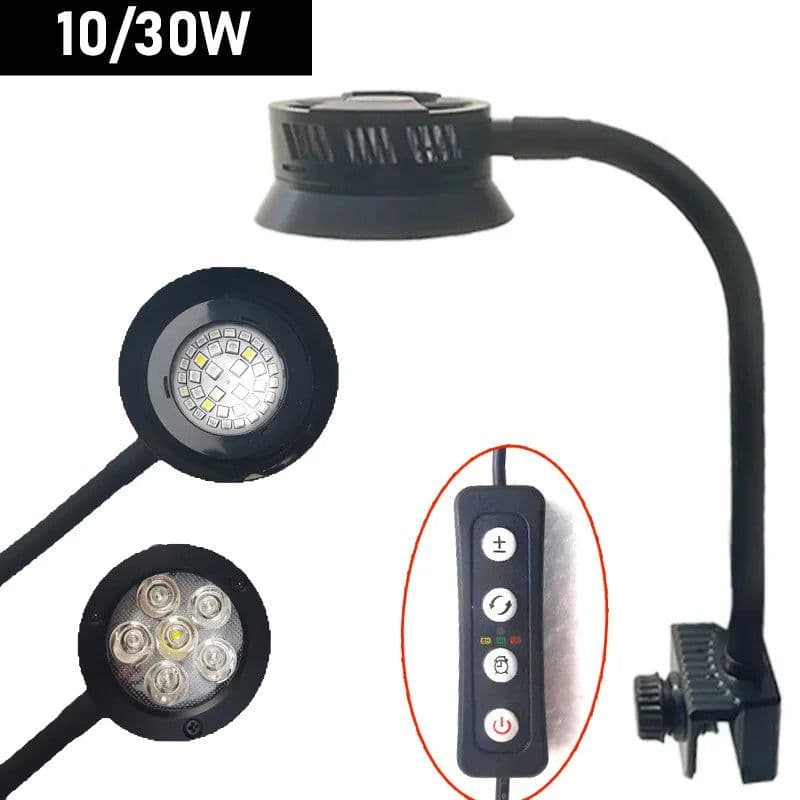image-LED Seawater Fish Tank Light USB Plug Clownfish Coral Special Dimmable Timing Blue and White Fill Light Landscape Clip Light 30W