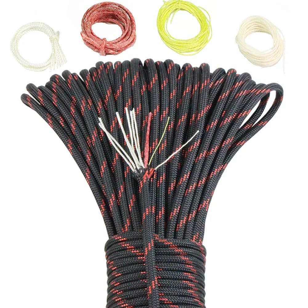 image-550 10-Core Paracord 4mm Outdoor Camping Survival Tool PE Fire Rope Fishing Cotton Line Parachute Hiking