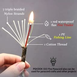 image-550 10-Core Paracord 4mm Outdoor Camping Survival Tool PE Fire Rope Fishing Cotton Line Parachute Hiking