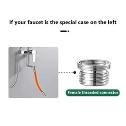 image-Kitchen Faucet Extension Hose Bathroom 360° Rotation Bending Faucet Extender Wash Basin Water Saving Tap Filter Extension Tube
