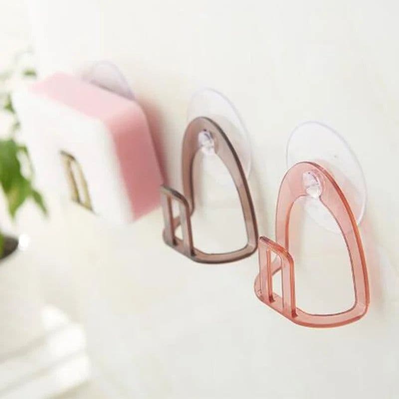 image-2021 new 1pcs Kitchen Suction Cup Sink Drain Rack Sponge Storage Holder Kitchen Sink Soap Rack Bathroom Accessories Organizer