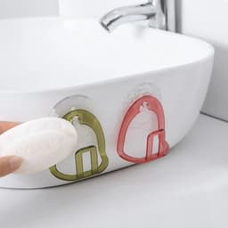 image-2021 new 1pcs Kitchen Suction Cup Sink Drain Rack Sponge Storage Holder Kitchen Sink Soap Rack Bathroom Accessories Organizer
