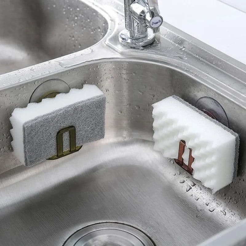 image-2021 new 1pcs Kitchen Suction Cup Sink Drain Rack Sponge Storage Holder Kitchen Sink Soap Rack Bathroom Accessories Organizer