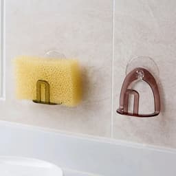 image-2021 new 1pcs Kitchen Suction Cup Sink Drain Rack Sponge Storage Holder Kitchen Sink Soap Rack Bathroom Accessories Organizer