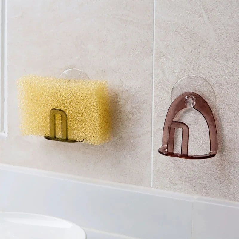 image-2021 new 1pcs Kitchen Suction Cup Sink Drain Rack Sponge Storage Holder Kitchen Sink Soap Rack Bathroom Accessories Organizer