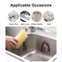 image-2021 new 1pcs Kitchen Suction Cup Sink Drain Rack Sponge Storage Holder Kitchen Sink Soap Rack Bathroom Accessories Organizer