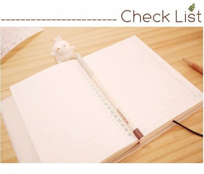 image-Cute Rabbit Diary Notebook Kawaii Cartoon Journal Planner Agenda Notepad for School Student Note Book Gift Stationery PU Covers