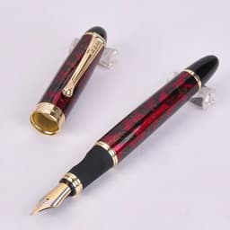 image-Jinhao X450 Luxury Dazzle Blue Fountain Pen High Quality Metal Inking Pens for Office Supplies School Supplies