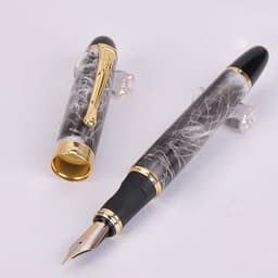 image-Jinhao X450 Luxury Dazzle Blue Fountain Pen High Quality Metal Inking Pens for Office Supplies School Supplies