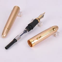 image-Jinhao X450 Luxury Dazzle Blue Fountain Pen High Quality Metal Inking Pens for Office Supplies School Supplies