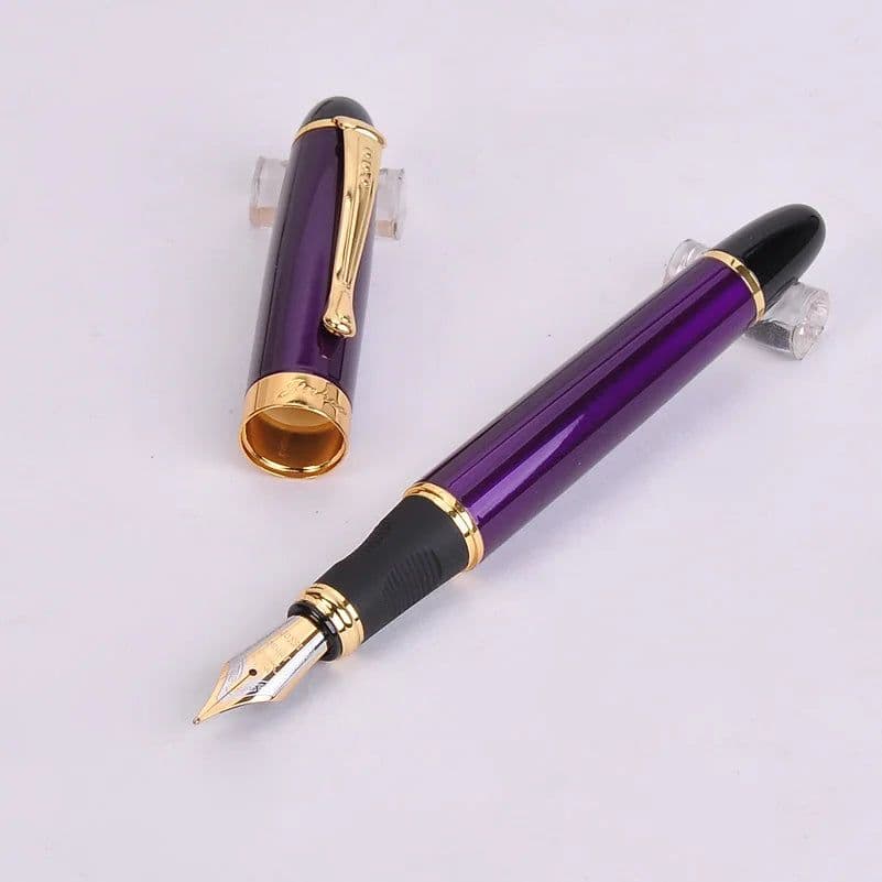 image-Jinhao X450 Luxury Dazzle Blue Fountain Pen High Quality Metal Inking Pens for Office Supplies School Supplies
